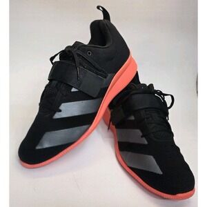 Mens Size 11 Adidas Adipower II Black Signal Coral Weightlifting Shoes EG1214